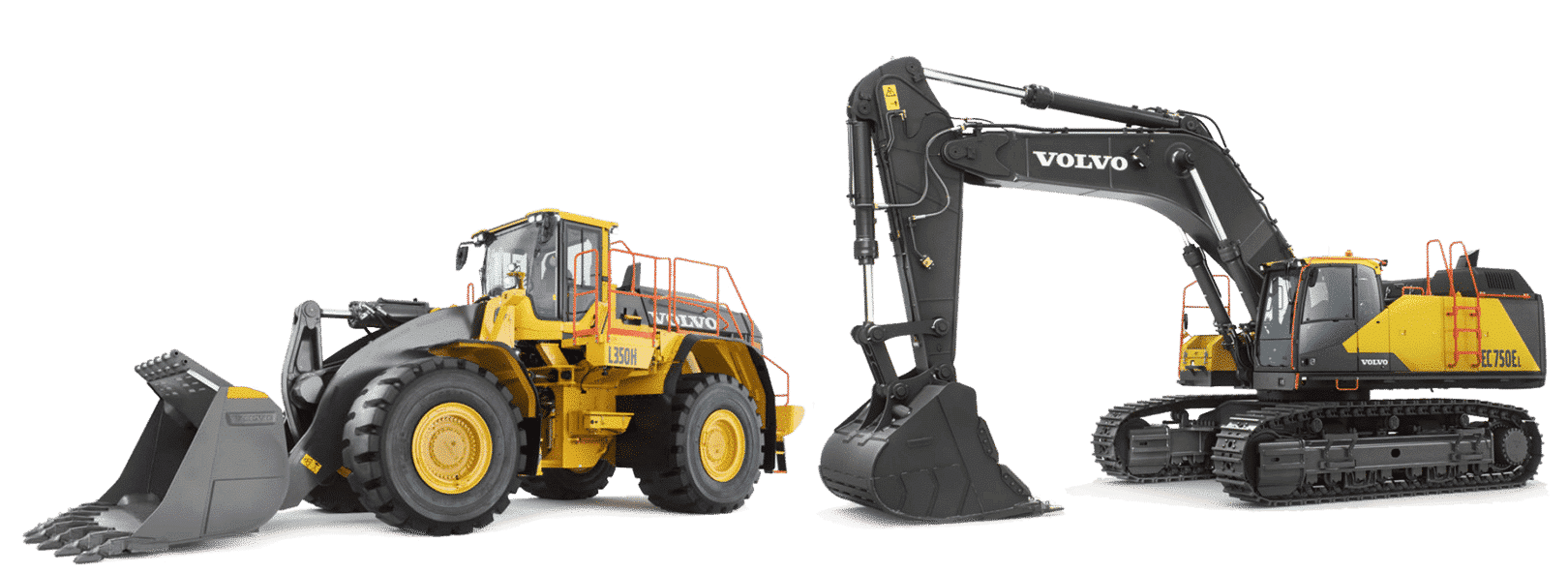 Volvo Bagger und Radlader